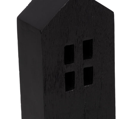 12 Wood House Decor, Black