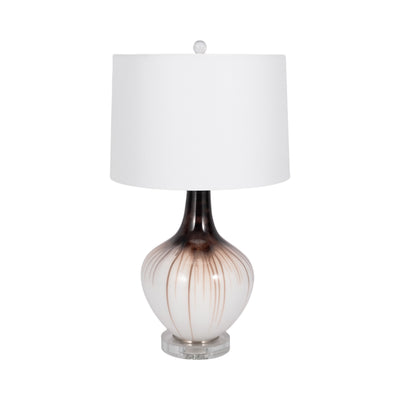 Glass 26 2-tone Bottle Table Lamp, White