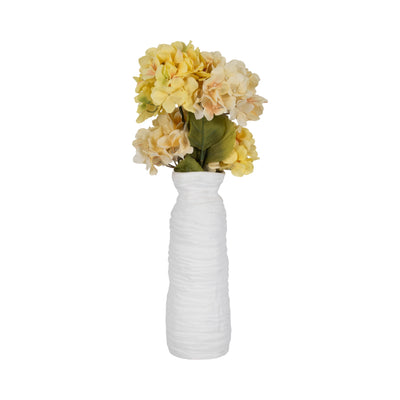 19 Horizontal Ribbed Matte Vase, Ivory