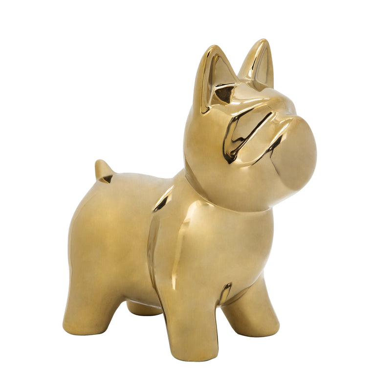 CER, 8 DOG TABLE DECO, GOLD