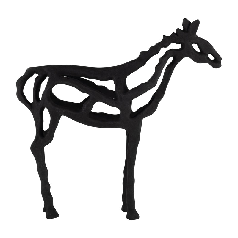 METAL,14H, HORSE ILLUSION SCULPTURE,BLACK