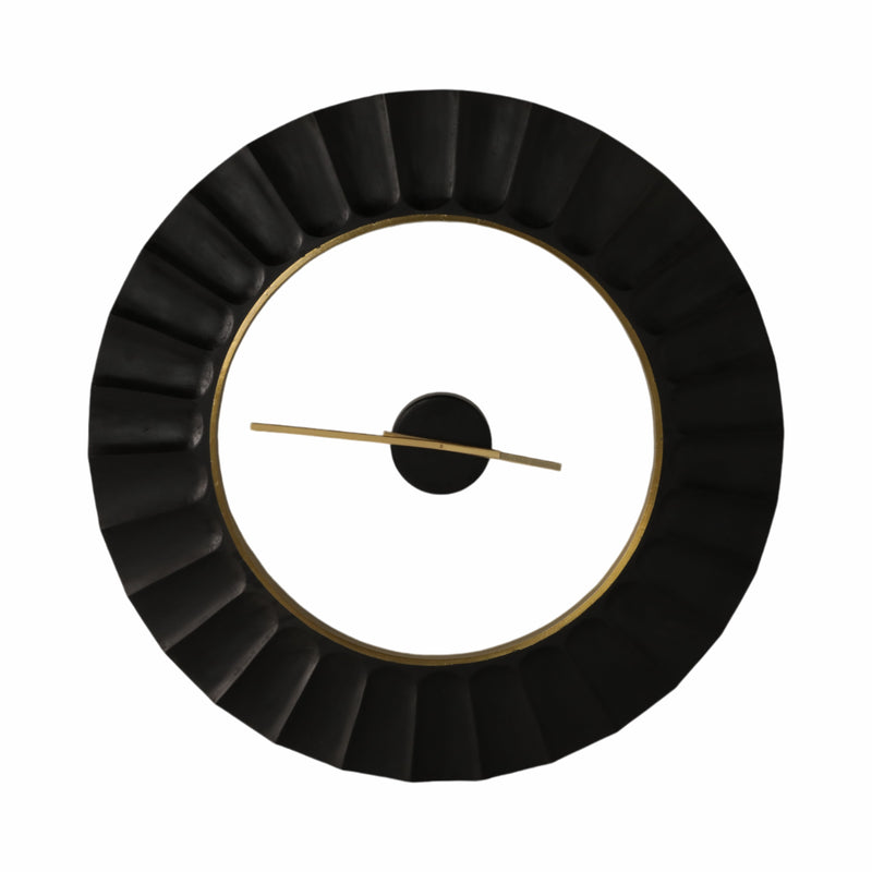 40 Fenn Black Wood Wall Clock