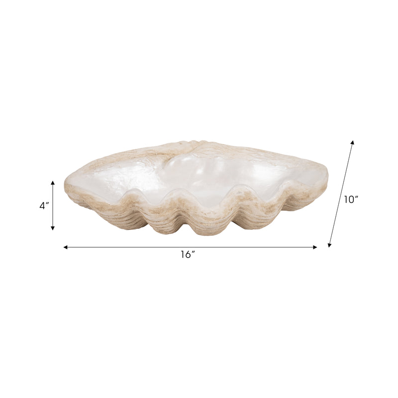 16 Pearlized Shell Bowl, Ivory