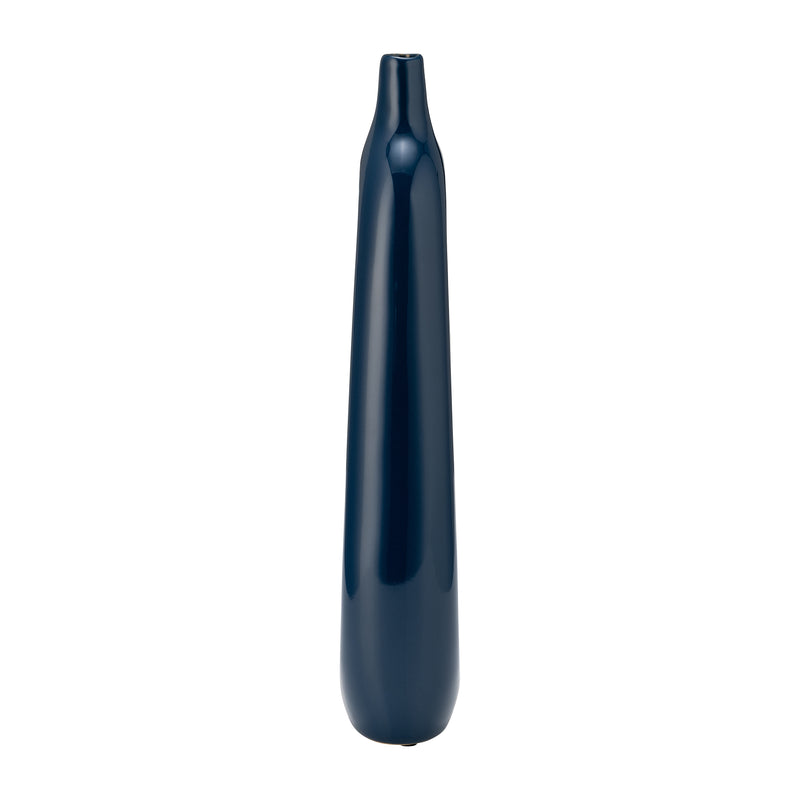 CER, 14H OPEN CUT-OUT VASE, BLUE