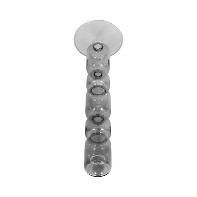 12 Mixed Bubble Taper Candleholder, Smoke