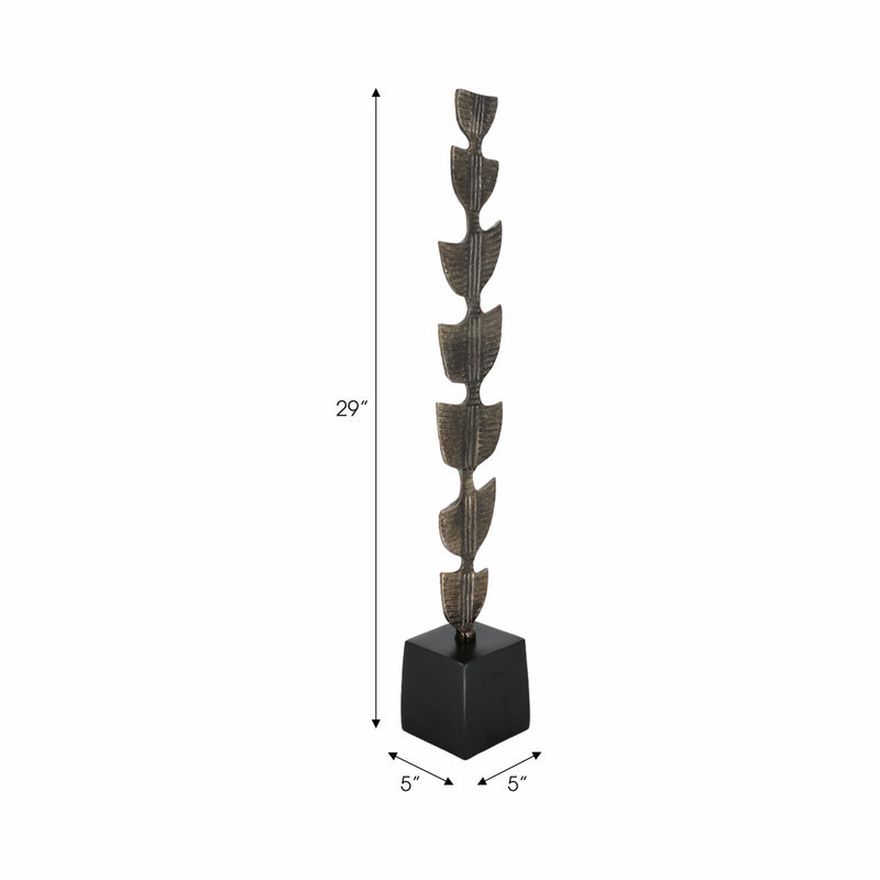 29 Hensly Small Metal Statuary, Black