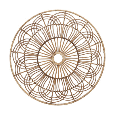 WICKER, 36, ROUND WALL ACCENT, BROWN