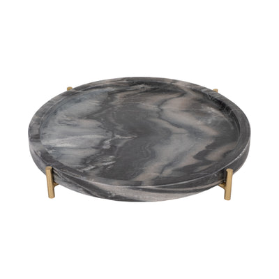 13 Oxford Small Marble Tray, Gray