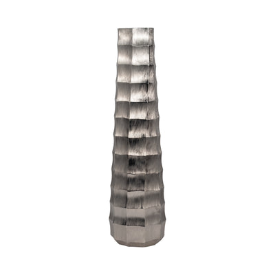 27 Terini Large Metal Vase, Silver