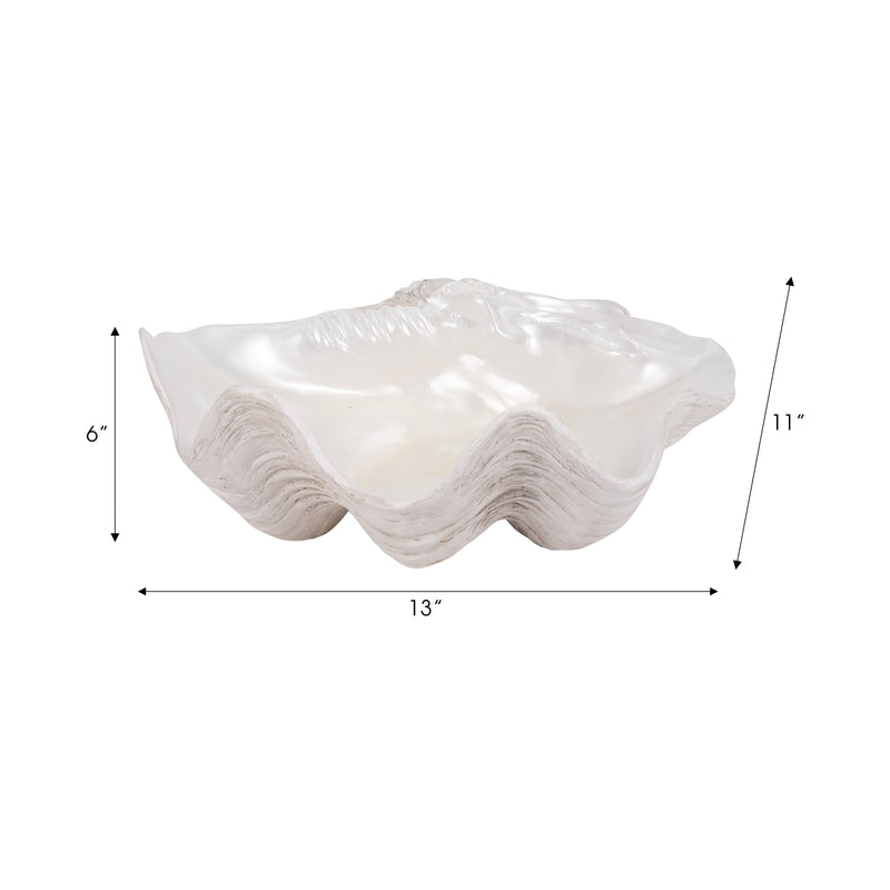 13 Pearlized Shell Bowl, Ivory