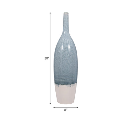 30 KASHION LARGE BLUE CERAMIC VASE