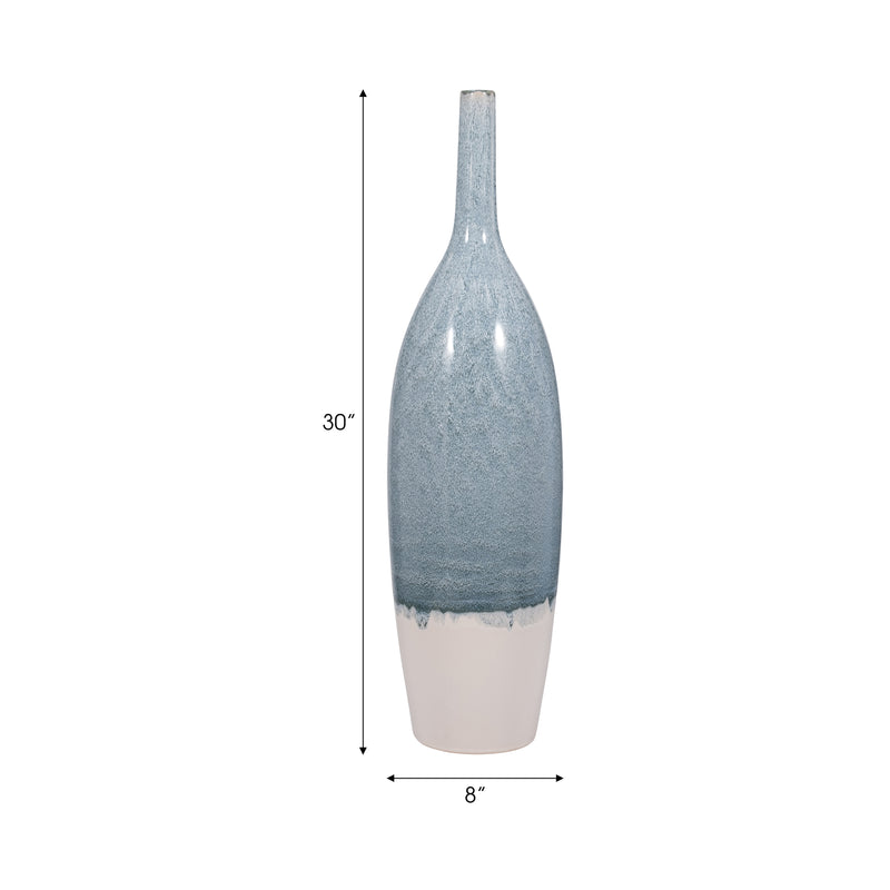 30 KASHION LARGE BLUE CERAMIC VASE