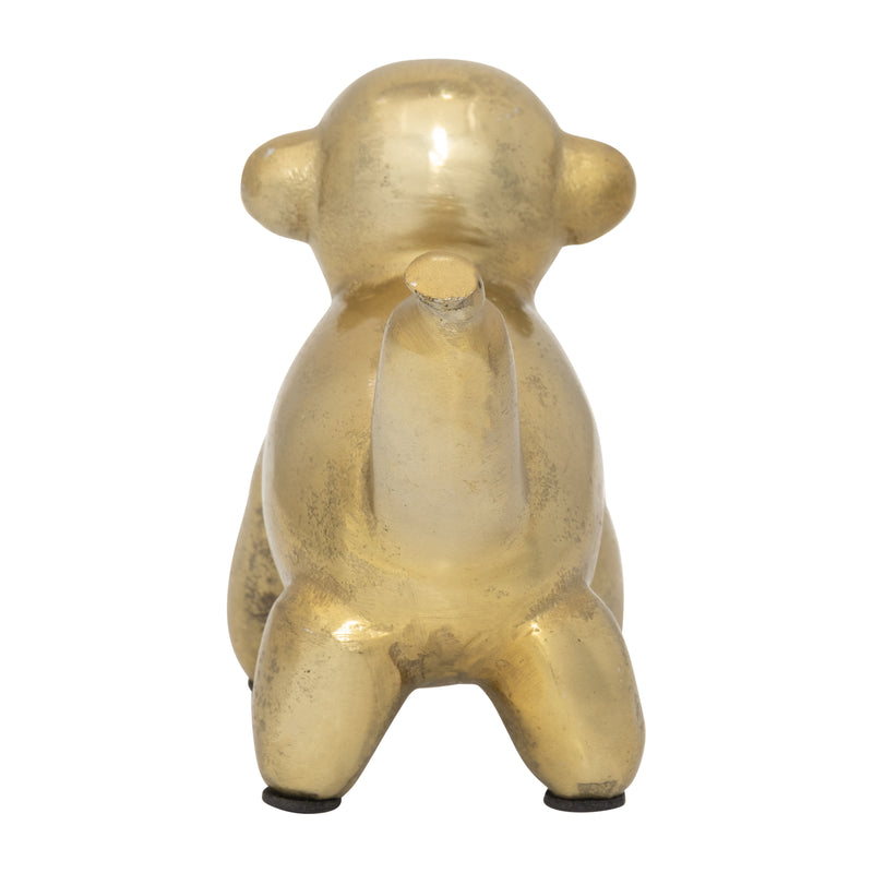 5L METAL BALLOON MONKEY, GOLD