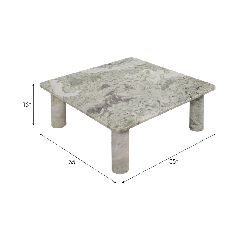 MARBLE, 35 COFFEE TABLE, GREEN KD