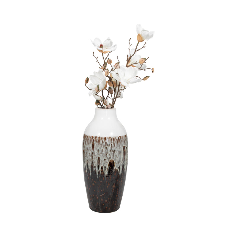 CLAY, 19 OMBRE REACTIVE VASE, BROWN/WHITE