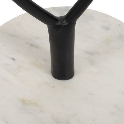 METAL, 24 LOOPHOLE TABLE MARBLE BASE, BLACK