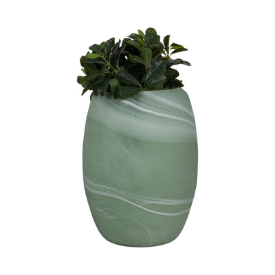 16 Garbo Large Green Glass Vase