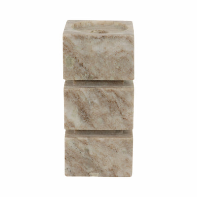 8 Onyx Marble Stacked Cubes Pillar Candleholder,