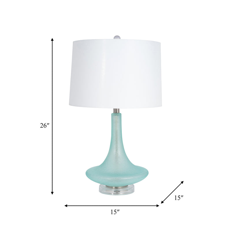 Glass 26  Table Lamp, Green