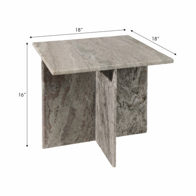 18 ROMMI LARGE MARBLE TABLE, WHITE