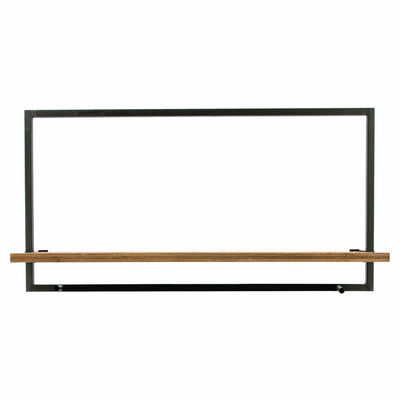 S/5 WOOD/METAL WALL SHELVES