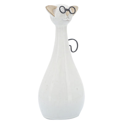 CER, 7H CHUBBY CAT W/ GLASSES, BEIGE