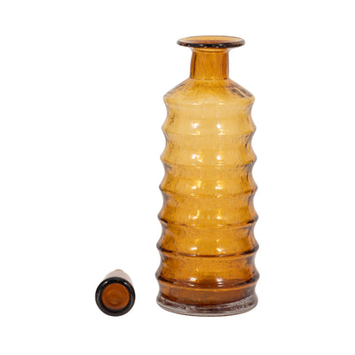 18 Clarimond Ridged Amber Glass Bottle