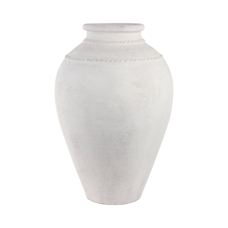 30 Terracotta Floor Vase, Ivory