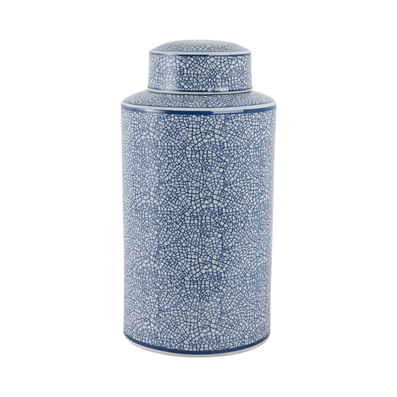 Ceramic 16 Jar, Crackle Blue