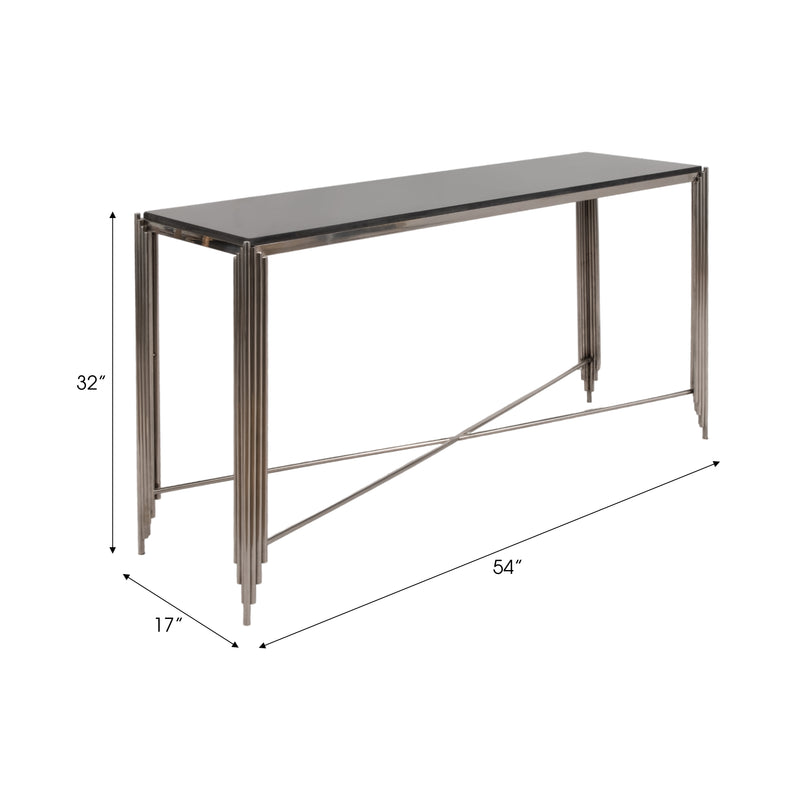 54 Aldine Stainless Steel Console Table