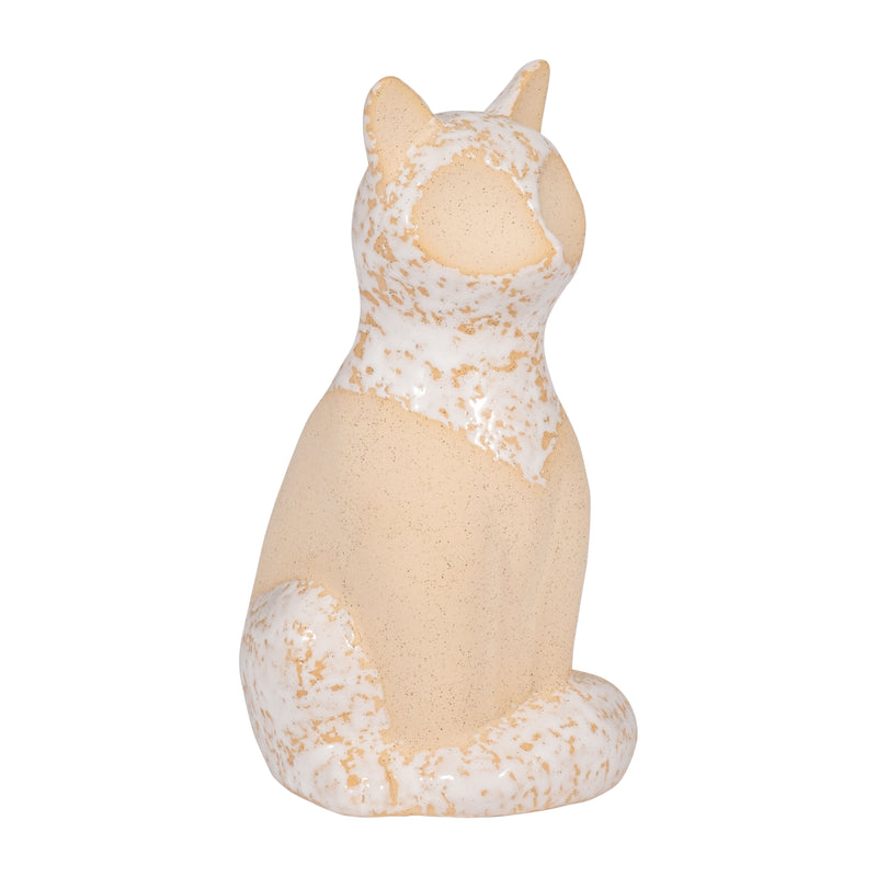 Cer, 8 Sitting Fox Vase, Ivory