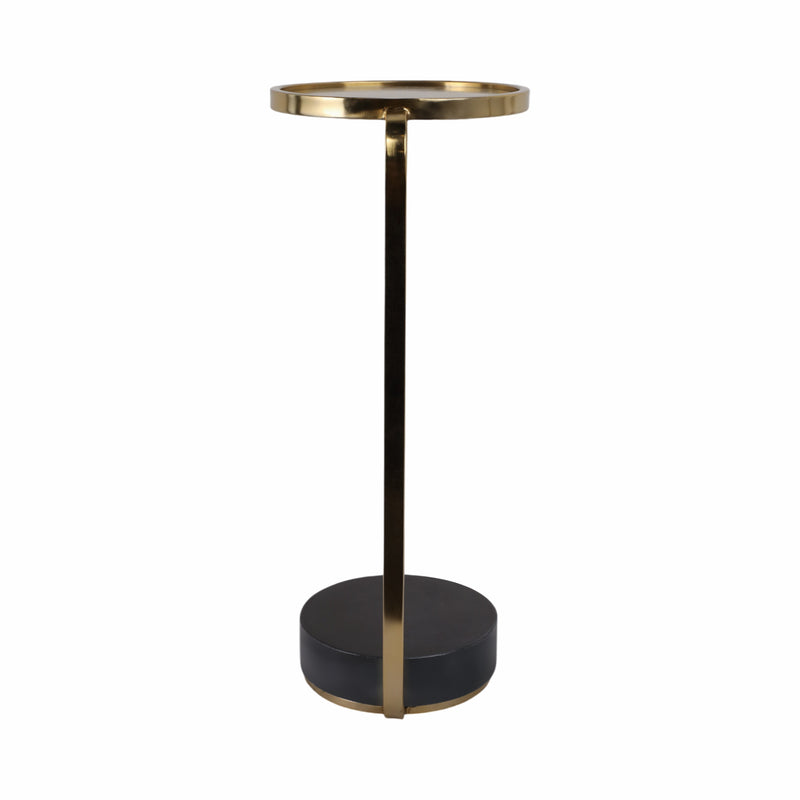 24 Draco Marble And Gold Finish Accent Table