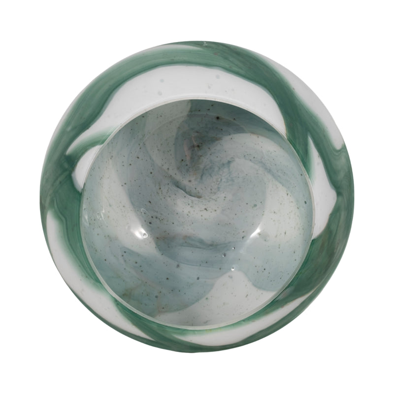 11 Ebb & Flow Bowl, Green/clear