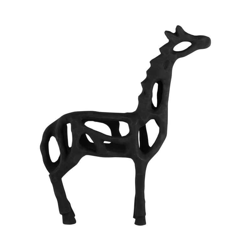 METAL,13H,GIRAFFE ILLUSION SCULPTURE,BLACK