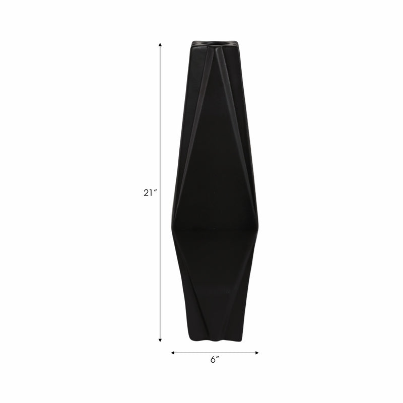 21 Bonney Small Black Cer Vase