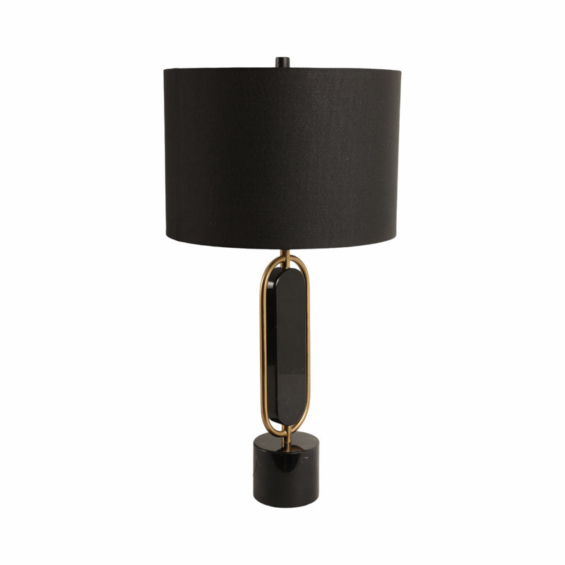 Metal/marble 30 Table Lamp, Gold/black