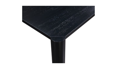 Post Dining Table Small Oak Black