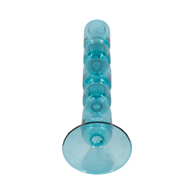 12 Mixed Bubble Taper Candleholder, Blue