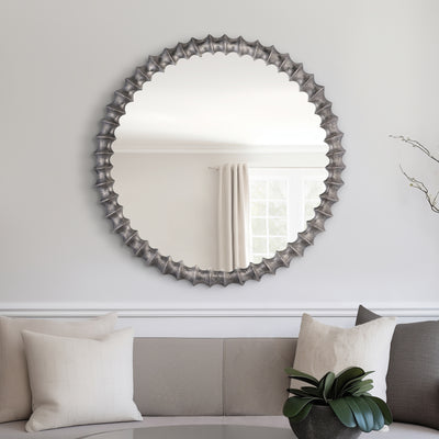 METAL,29,RING TEXTURE MIRROR,BRUSHED NICKEL