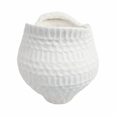 12callan Small 3d Printed Porcelain Vase, Ivory