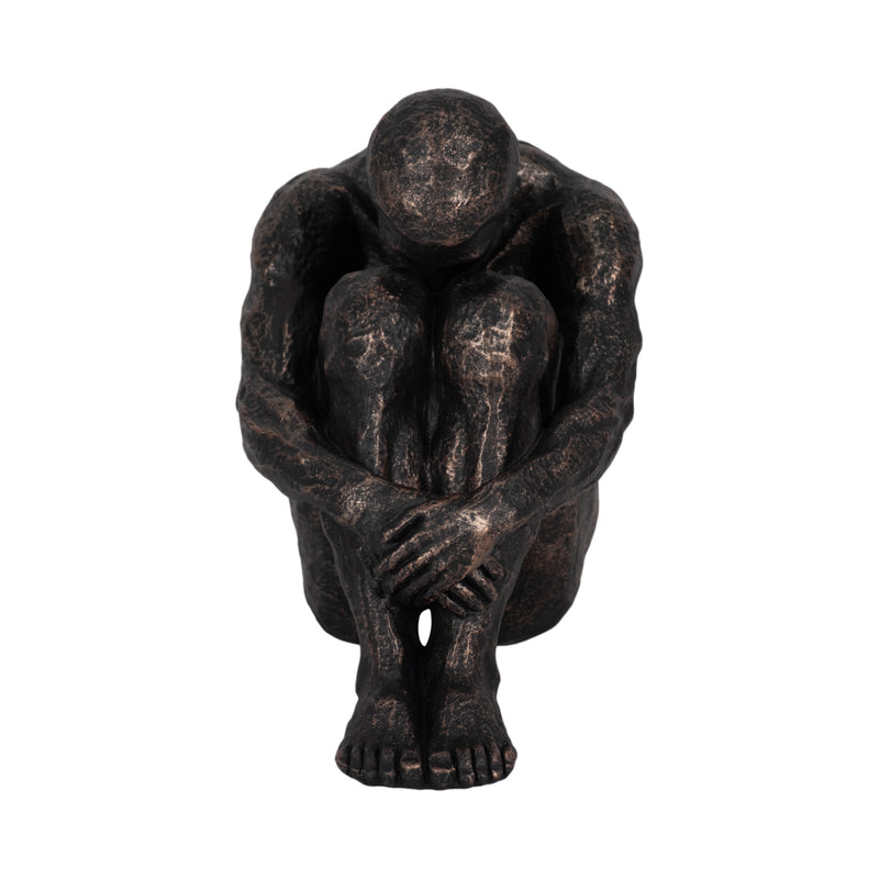 9 Sitting Man, Bronze