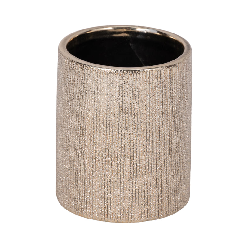 5H BEADED PENCIL HOLDER, CHAMPAGNE