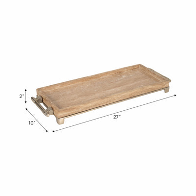 27 RAFAEL TRAVERTINE TRAY, NATURAL