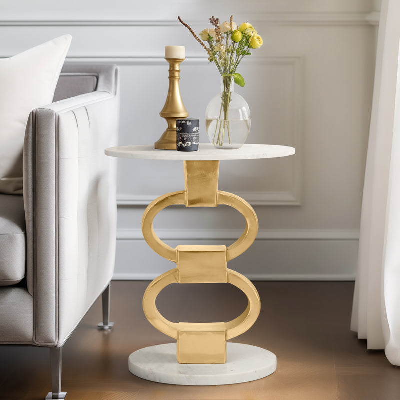 24 Dephine Gold Link Table