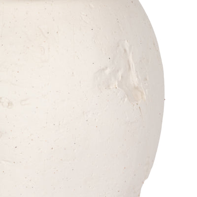 16x8 Cast Stone Finish Temple Jar, White