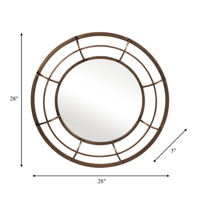 METAL FRAME 28 WALL MIRROR ,GOLD - WB