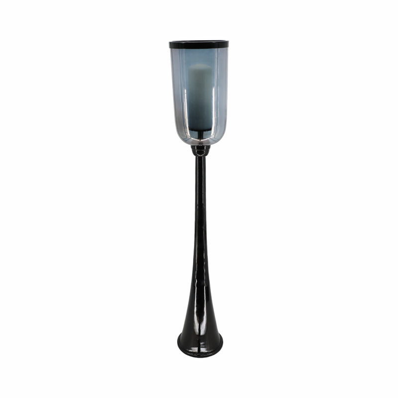 43 Ember Large Black Glass Candle Hurricane