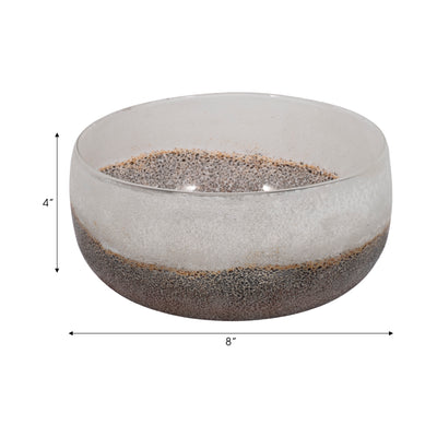 8 Ombre Bowl, White/grey