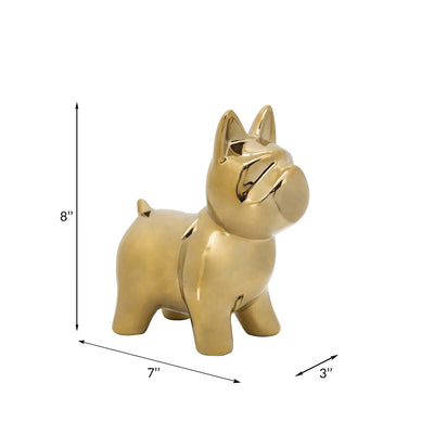 CER, 8 DOG TABLE DECO, GOLD