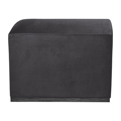 MODERN SOFA - BLACK OAK BASE,  GUNMETAL